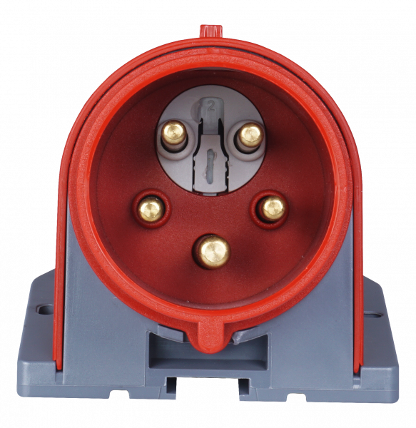 CEE Wandstecker 5x16A IP44 mit Phasenwender